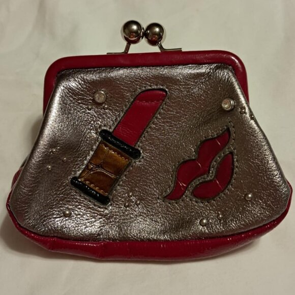 BRIGHTON LIPSTICK KISS LOCK COIN PURSE POUCH - Picture 1 of 6